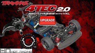 Traxxas 4Tec 2.0 VXL Upgrade Part Four Hot Racing Speed Run Gear Cover & Aluminum Motor Mount