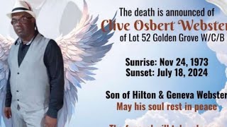 Clive Osbert Webster funeral service