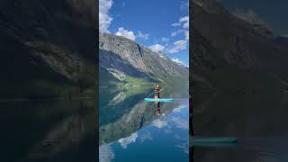 What’s SUP? #travel #norway #visitnorway #hiking #mountain #campingwithdogs #sup #paddle