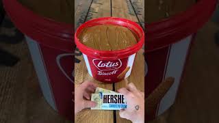 Lotus Biscoff Spread ASMR Mixing with Hersheys Chocolate #shorts