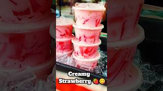 Creamy Strawberry 🍓😋 #food. #shortvideo #creamy #strawberry