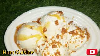 Butterscotch Praline Ice cream | Homemade Praline With Ice Cream | گھر کی بنی آیسکریم