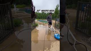 Pressure washing a patio with a 20” Whisper Wash surface cleaner #pressurewashing #satisfying