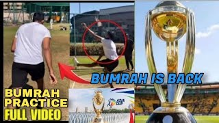 JUSPRIT BUMRAH INJURY UPDATE || WILL BUMRAH PLAY IN ASIA CUP || BUMRAH IS BACK