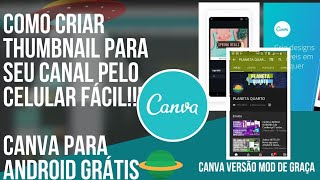 COMO fazer THUMBNAIL pra seus vídeos COM o canva no ANDROID/IOS fácil e de GRAÇA!!!