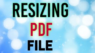 Document Scanner: How to Resize a PDF file?