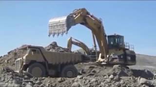 10 Biggest HITACHI CAT VOLVO LIEBHERR KOMATSU Mining Truck Excavator Bulldozer Loader Grader.mp4