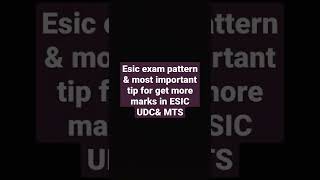 esic pattern and preparation tips& strategy