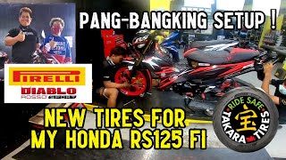 PANG-BANGKING NA GULONG ? DIABLO ROSSO SPORTS | TAKARA TIRES | NEW SET TIRES FOR MY HONDA RS 125 FI