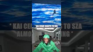 Kai Cenat reacts to SZA almost drowning 😱 #shorts