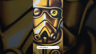 Asking AI for graffiti art of C-3PO. #ai #art #short