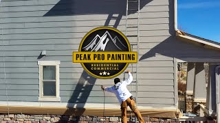 Spraying a Home - Peak Pro Painting