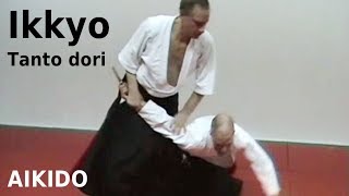 Aikido - IKKYO - tantodori, knife defense, by Stefan Stenudd in 2003