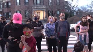 Malden Community Vigil Honoring Victims of Anti-Asian Violence- Religious leaders, Candle Lighting