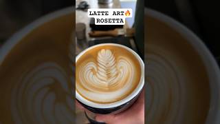 LATTE ART 🔥 easiest way to draw a perfect Rosetta 🌷 #latte #barista #baristadaily #latteart