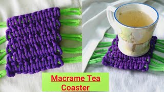 EASY MACRAME COASTER | DIY COASTER | MACRAME TEA COASTER@pinkisarthouse8532