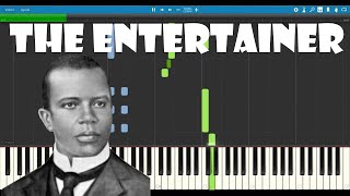 The Entertainer - Scott Joplin Piano Tutorial Easy (Synthesia)