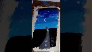 Long road moon painting #dailyart #beginnerpainting #acrylicpainting #dailyinspiration #godlovesyou