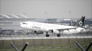 A 321 Lufthansa "Star Alliance" Livery: Takeoff @Munich Airport