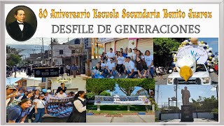 Desfile de la Escuela Secundaria Benito Juárez de Jojutla Morelos. 80 Aniversario