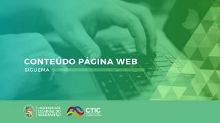 Conteúdo Página Web- SIGUEMA