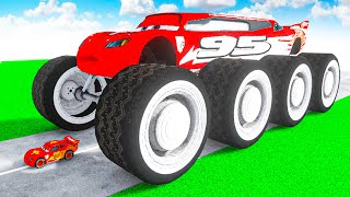 McQueen Transforming to GIANT RETRO BTR BIGFOOT MCQUEEN in Teardown!