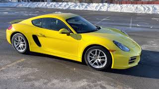 2014 Porsche Cayman Racing Yellow Walk Around