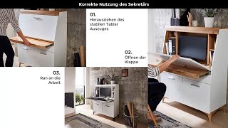 Vom Schrank zum Schreibtisch in 2 Schritten: der Innostyle Sekretär Secret Homeoffice