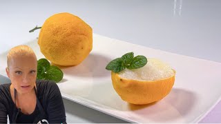 Dietní citronová ledová zmrzlina/italský sorbet