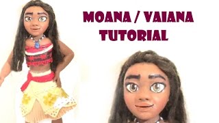 MOANA / VAIANA TUTORIAL  CLAY / PLASTILINA PORCELANA FRIA