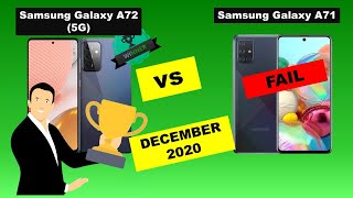 New Samsung Galaxy A72 (5G) vs. Samsung Galaxy A71 - Dec 2020 - Best Comparison - Simple comparison