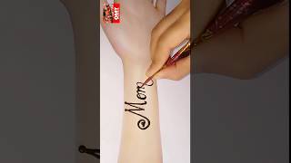 "Mom" name mehndi tattoo| "Mom" mehndi design| latest "Mom" mehndi design|