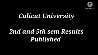 2nd and 5th sem Results published