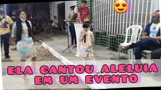 ELA CANTOU EM UM EVENTO😍 REINAUGURAÇÃO DO CEI TIA NEGA #aleluia #prefeituramunicipaldeiraucuba