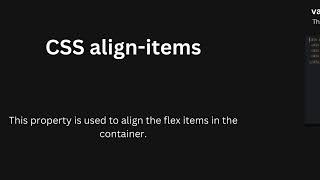 CSS align-items property