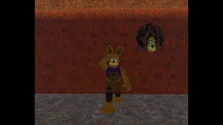 playing this game called fnaf rp the beginning (Sliver Eyes Spring Bonnie!)