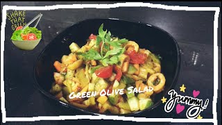 سلطة الزيتون الاخضر اللذيذة | 🥗😋 How to make a Green Olive Salad