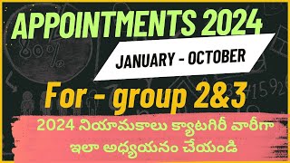 Appointments 2024 | నియామకాలు ఇలా చదవండి | mallesh sir