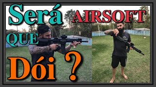 Levei um tiro de Airsoft.