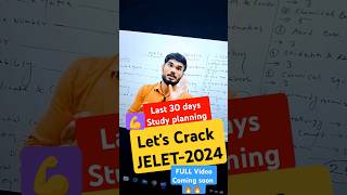 🔥 Last One Month Study planning🎉🔥How To Crack Jelet-2024?🤔#jexpo2024#jeletexam#viral#lateral#shorts🤩