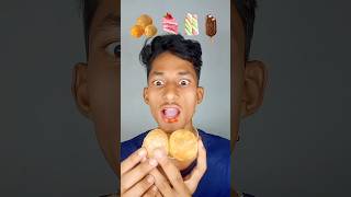 Pani puri, cake, candy, icecream 🍪🧁🍬🍫#eatingchallenge #asmr #food #mukbang #shorts