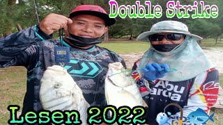 LESEN 2022 🎣🐟 Double Strike Bebatik @ Gerong Belang❗GOLDEN TRAVELLY❗ #LABUANSURFCASTINGCLUB🎣🐟🔛😁✌️