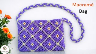 Macrame Bag Tutorial | Macrame Bag New Design | Bolsa de macrame