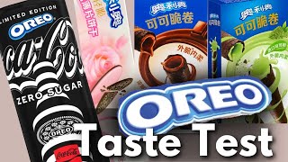 Oreo Matcha & Chocolate Straws, Oreo Diet Coke, & Oreo Rose Taste Test