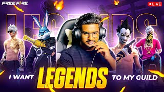 😍 SEARCHING FOR A STRONG PLAYER IN MAIN SQUAD👑 || 1 V 1 GUILD TEST 🔥👑 || TELUGU FACECAM LIVE🛑