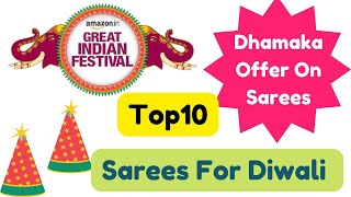 Top10 Sarees For Diwali Available on Amazon #fyp #homemakersakhi #divalisarees