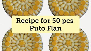 Recipe for 50 pcs Puto Flan/How to Make Puto Flan/Kakanin/Recipe for You!