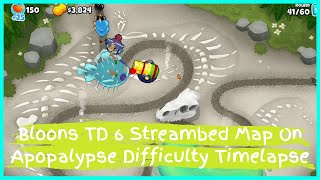 Bloons TD 6 Streambed Map On Apopalypse Difficulty Timelapse