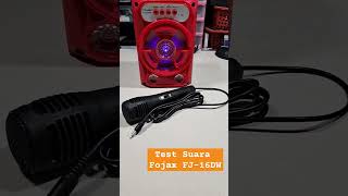 TEST SUARA SPEAKER TENTENG  FOJAX FJ-16DW BISA KARAOKE #speakermurah #speakerbluetoothterbaik #jbl