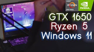 Ryzen 5 4600h gtx1650ti  Windows 11 gaming